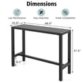 thumbnail image 2 of Vicamelia 48" Rectangular Counter Dining Table, Outdoor Metal Bar Table for Patio Backyard Poolside, Black, 2 of 7