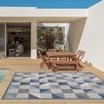 thumbnail image 6 of 2â€™ x 4â€™ Blue Gray Triangle Indoor Outdoor Area Rug, 6 of 9