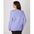 thumbnail image 2 of Hanes Just My Size EcoSmart Women's Fleece Sweatshirt, V-Notch (Plus ) Peri Blue 5X, 2 of 5