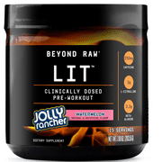 Beyond Raw LIT Pre-Workout Powder, Jolly Rancher Watermelon, 250mg Caffeine, 7.18 oz