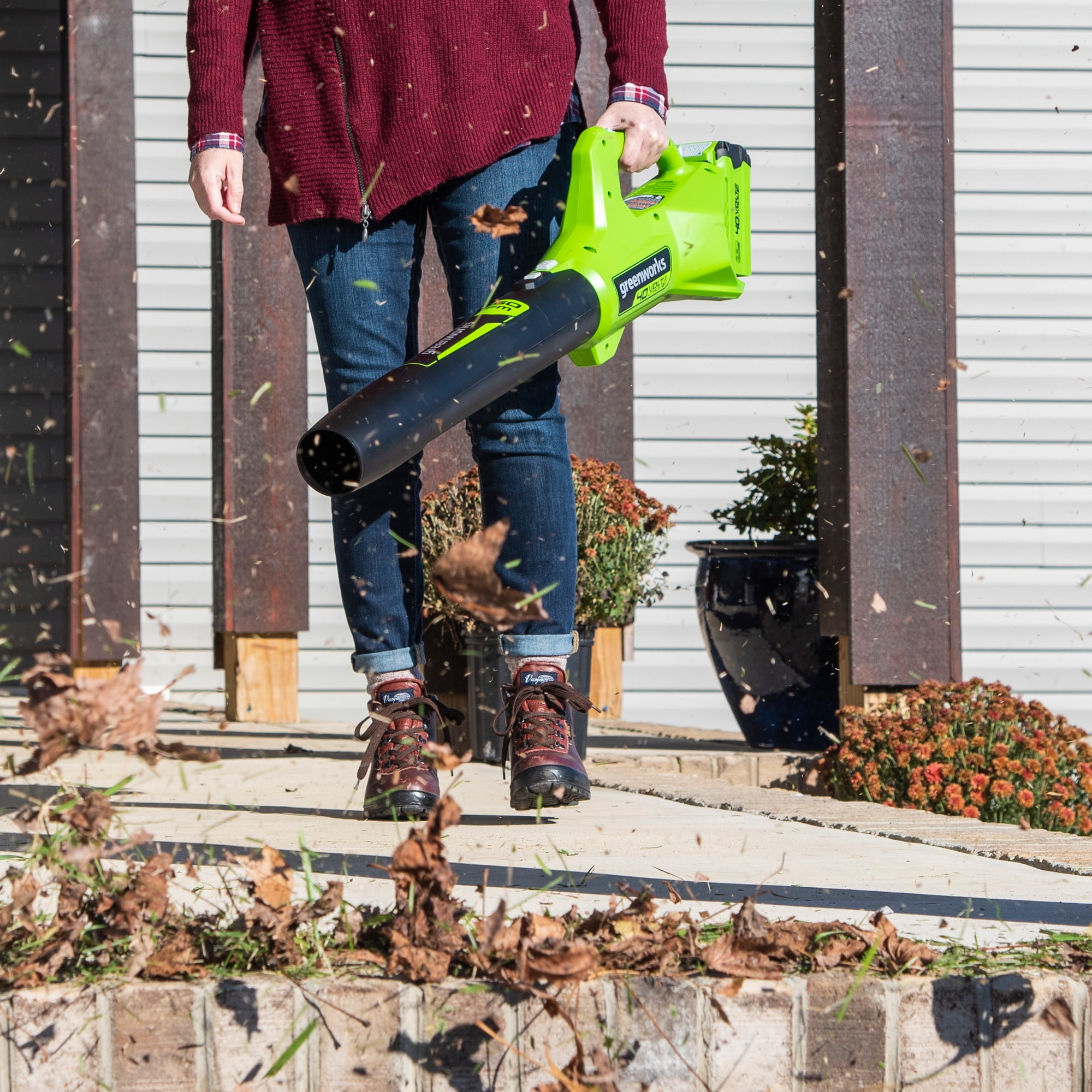 Greenworks 40V String Trimmer/Leaf Blower Combo W/2.0 Ah Battery, 1312502
