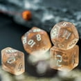 thumbnail image 4 of Cusdie 7-Die Acrylic DND Dice, Sickle Font Polyhedral Dice Set for Role Playing Game Dungeons and Dragons D&D Dice Pathfinder, 4 of 5