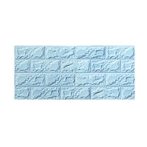 PTOOTP Brick Wallpaper Blue Self-Adhesive Wall Tile for Modern Home Decoration