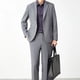 thumbnail image 2 of Conjunto informal de 2 piezas para hombre, traje formal completo para hombre y blazer, vestido de color sólido, ceremonia de caballero de lujo para primavera y otoño, 2 of 5