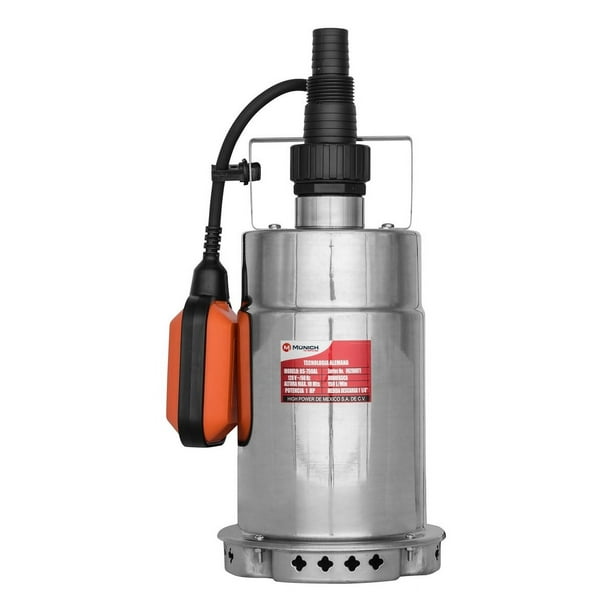 Bomba Sumergible Acero Inoxidable 1 HP Flotador Munich BS-750AL