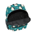 thumbnail image 6 of FORMRS Kids School Backpack with Front Zippered Pocket 12" Student Travel Daypack, Green Cartoon Penguin Pattern, 6 of 6