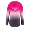 thumbnail image 5 of Pink Shirts for Women Long Sleeve Work Tops for Women Print Gradient Loose Long Sleeve Button Hoodie Sweater, 5 of 5