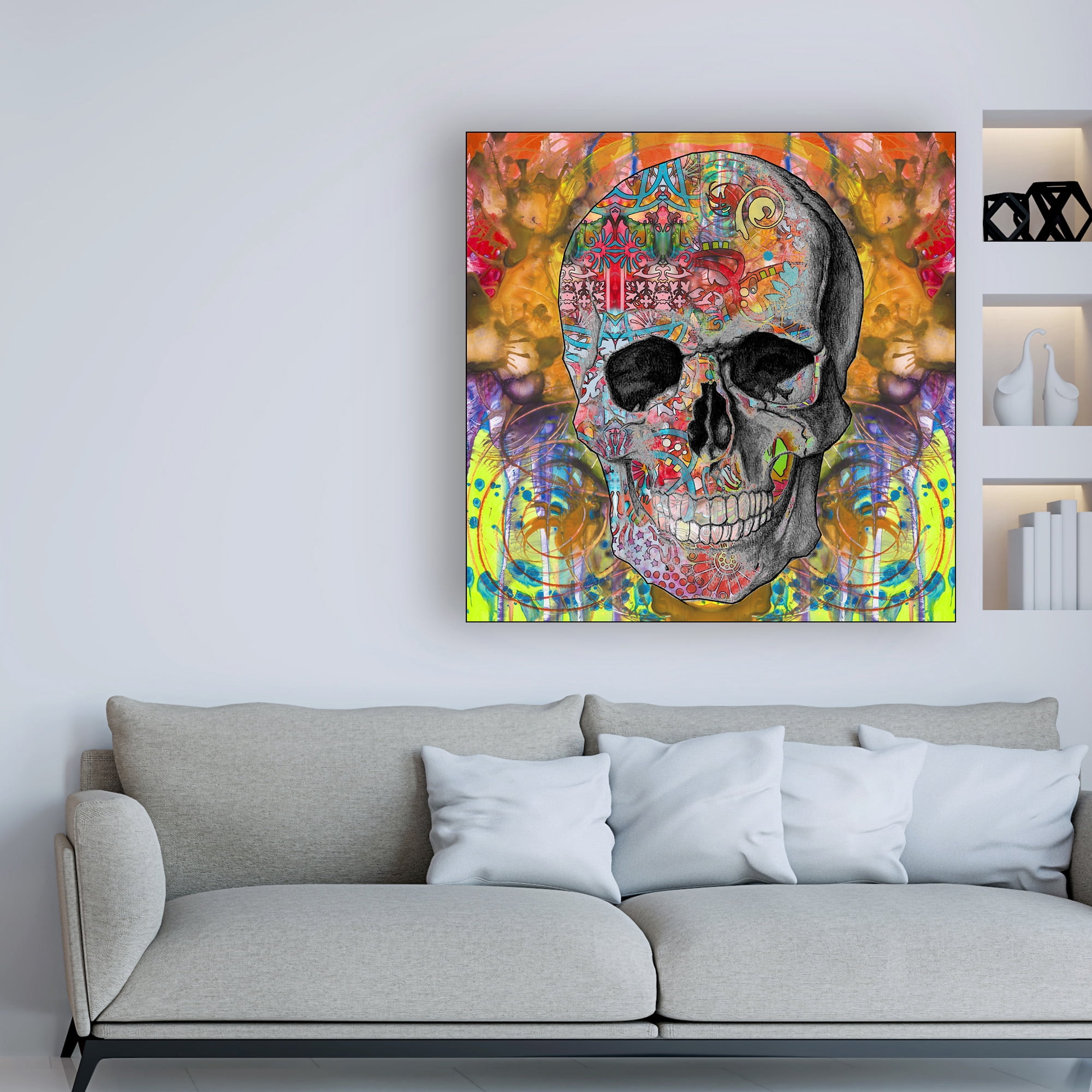 Trademark Fine Art 'Smile Skull' Canvas Art by Dean Russo