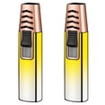 thumbnail image 1 of Encendedor Compacto Ligero ColorTorchYellow 2 Pzas Amarillo/Plata Recargable Metal Gas Butano., 1 of 1