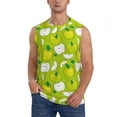 thumbnail image 3 of Uemuo Green Apple Pattern Men's Sleeveless T-Shirt,Muscle Athletic Tank Top, Moisture-wicking Quick-dry Breathable Classic Tee Top for Gym Run Outdoor Sports-, 3 of 8