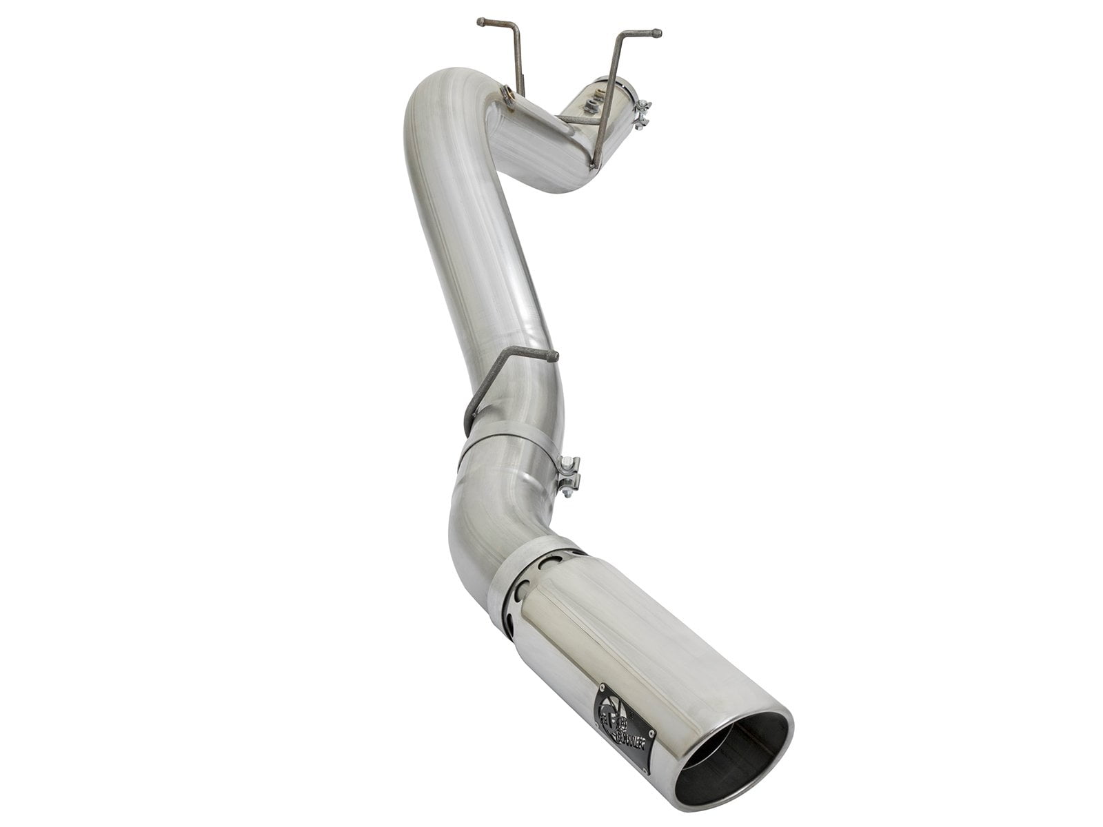 aFe 49-04041-P aFe Atlas Exhaust 5in DPF-Back Al Steel 11-13 GM Diesel Trucks V8-6.6L (td) LML (Pol Tip) main image 1