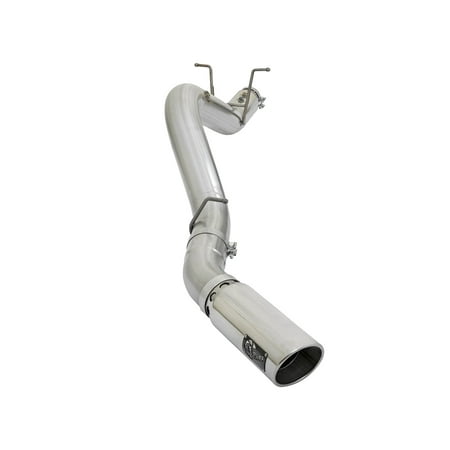 aFe ATLAS 5in DPF-Back Aluminized Steel Exhaust System w/Polished Tips 2017 GM Duramax 6.6L (td)
