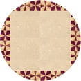 thumbnail image 1 of Ahgly Company Indoor Round Patterned Golden Blonde Gold Area Rugs, 5' Round, 1 of 6