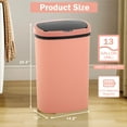 thumbnail image 3 of NiamVelo Kitchen Trash Can  with Lid, 13 Gallon Garbage Can Automatic Trash Can  for Bedroom Bathroom Home Office,Pink, 3 of 9