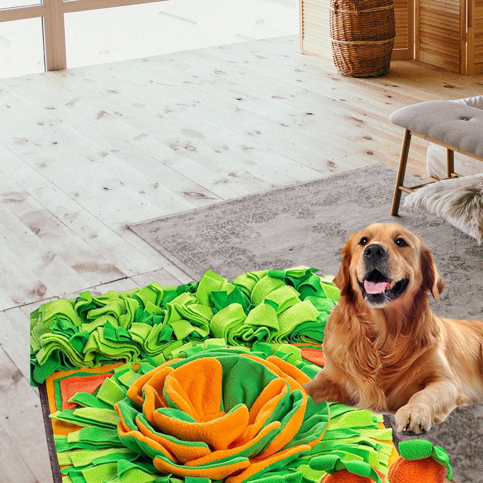 Pet Treat Dispensing Interactive Dog Toy Chew Toy Sniff Mat Pad for Dogs Fun Training Toy Foraging Training