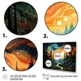 thumbnail image 3 of Designart "horizon Aurora Borealis Natures VIII" Landscapes Floater Framed Canvas Print, 3 of 7