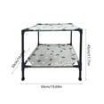 thumbnail image 3 of huayou Avocado Cartoon Print Double Tier Raised Pet Bed, Skin Friendly Washable Replacement Cover, Decoration, for Under 10kg Cat Dog Indoor Floor, 19.69x19.69x17.71 inch, Light Khaki, 3 of 6