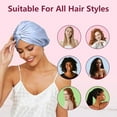 thumbnail image 5 of 1PC Adjustable Silk Satin Hair Bonnet Double Layer for Sleeping Satin Imitation Silk Defend Hair Comfortable, 5 of 5