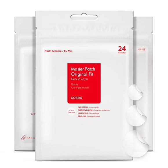 Pimple Patch COSRX, hidrocoloide absorbente de acné, original, 3 tamaños