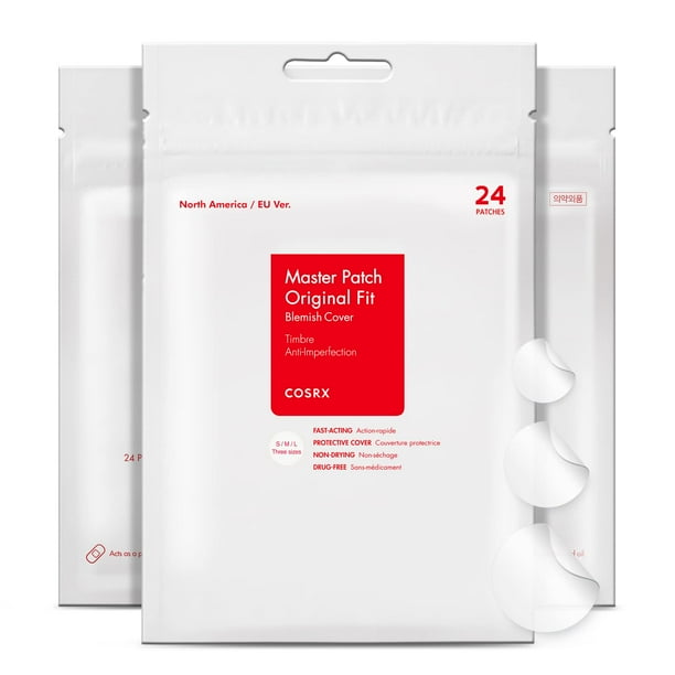 Pimple Patch COSRX, hidrocoloide absorbente de acné, original, 3 tamaños