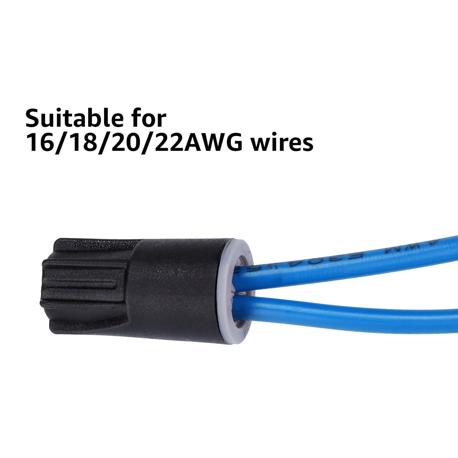 20 Pack Low Voltage Wire Connectors, 22AWG-12AWG, for Landscape Lights, Exterior Pathway Lighting, Electrical Twist Seal Elect Wire Nuts, 0.91*0.47"