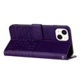 thumbnail image 4 of For Iphone 15 Plus Rhombic Texture Leather Phone Case With Lanyard(Purple),iPhone 15 Pro Max, 4 of 7