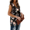 thumbnail image 1 of Jumpingount Chaleco de mujer Casual Tanktop mujer playa vacaciones deportes ropa lavable transpirable diario Vintage verano Top regalos Prendas para la parte del cuerpo Flor rosa negra S, 1 of 5