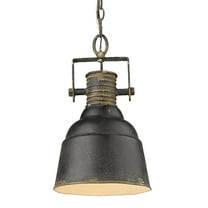 Wry Lighting Quarry 1-light Pendant in Antique Black Iron