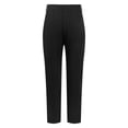 thumbnail image 3 of Tfken Toddler Child Girls Trousers Solid Color Fashion Straight Black Pants Size 5-6 Years, 3 of 7