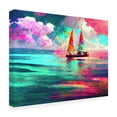 thumbnail image 4 of Canvas Wall Art - RomantzArt 'Rainbow Sails 4' Wall Art for Living Room, Bedroom, or Office Décor by Trademark Fine Art - 24 x 18 Inches, 4 of 4