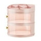 thumbnail image 1 of Vitrina circular de gran capacidad para cosméticos con tapa y almacenamiento multicapa, organizador de maquillaje transparente a prueba de polvo, 1 of 8