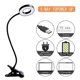 thumbnail image 2 of LED Reading Lamp, 9 Different Settings for Eye Protection, USB Rechargeable Reading Lamp, Desk Lamp with Touch Control Clamp [Black], 2 of 5
