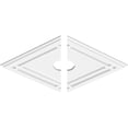 thumbnail image 2 of 24"W x 16"H x 3"ID x 8 1/2"C x 1"P Diamond Architectural Grade PVC Contemporary Ceiling Medallion, Two Piece, 2 of 11