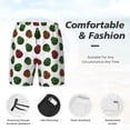 thumbnail image 2 of Kdxio Colorful Autumn Pinecones Print Men's Swim Trunks with Compression Liner 7 Inch Inseam Quick Dry Swim Shorts, 2 of 5