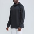 thumbnail image 1 of ZHAOCHENG Sudadera deportiva con capucha para hombre, de manga larga, con cuello alto, para entrenamiento deportivo y fitness, 1 of 4