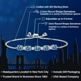 thumbnail image 2 of Gem Stone King 925 Sterling Silver Bracelet Persian Blue Moissanite Lab Grown Diamond (2.76 Cttw), 2 of 5