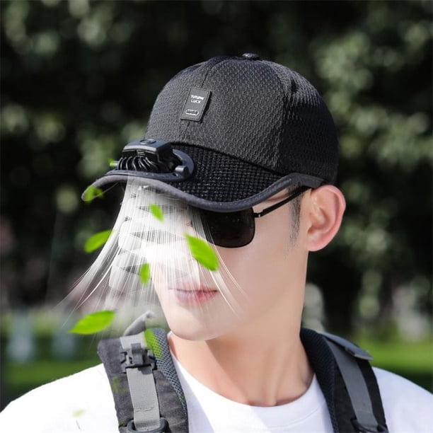 Herramientas para el hogar, Herramientas de jardinería, Mejoras para el hogar, Verano Nuevo sombrero de malla transpirable Sombrero con ventilador de carga solar Sombrero de protección solar un ventil