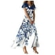 thumbnail image 2 of WILLBEST Vestido Casual De Verano Para Mujer, Vestido Vintage De Longitud Media Con Estampado Floral, Manga Corta Y Cuello En V Para Primavera 2784, 2 of 3