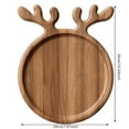 thumbnail image 2 of QJUHUNG Christmas Decor Clearance! Danhjin Plate with Handle Log Plate Cheese and Bread Decoration Baking Pan Housewarming Kitchen Gift Plate (Large size), 2 of 5