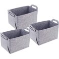 thumbnail image 1 of 3 Pcs Felt Storage Box (light Grey), 1 of 5