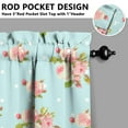 thumbnail image 5 of Pioneer Kitchen Curtains and Valance Set 36 Inch Tier Small Roses 3 Pieces Set Dining Room Small Curtain Drapes Cafe Curtains Valance for Home Decor Rod Pocket, 5 of 6