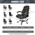 thumbnail image 6 of Xixirimido Celestial Moon Stars Sun Pattern Stretch Office Chair Cover Computer Chair Cover for Armrest Chair Universal Rotating Boss Chair Slipcovers High Back Desk Chair Seat Protector, Large, 6 of 6