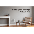 thumbnail image 3 of Achtek Air Supply Vent 8"x 10" Duct Opening (Overall 9-1/2"x 11-1/2") Solid Cast Aluminum Register Cover | Powder Coated, 3 of 13