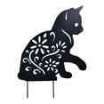 thumbnail image 5 of Arte de patio de gato, acrílico, gato negro, jardín al aire libre, escudo decorativo, valla, silueta de Animal (3 piezas), 5 of 5