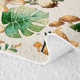 thumbnail image 5 of Homewish Retro Plant Mushrooms Quilt King,Wild Botanical Fungi King Coverlet Set,Beige,Polkadot Reversible,3 Pieces, 5 of 7