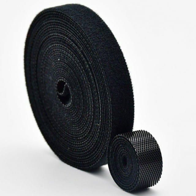 5Meter/Roll Cable Ties Reusable Loop Bundle Self Adhesive Fastener DIY Accessories Double-sided Velcro Straps Wire Management Black 50mm 5Meter