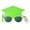 Blue, variant on 1PC Interesting Graduation Party Sunglasses, End of School Year Gifts, Graduation Cap Sunglasses, Graduation Gifts for Grad Prom Party Decor, Future Is Bright Tags (Blue)