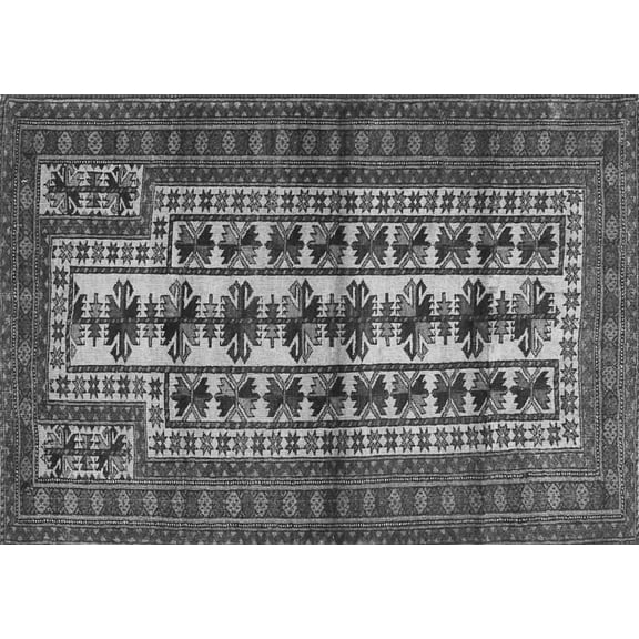 Ahgly Company Indoor Rectangle Persian Gray Traditional Area Rugs, 5' x 7'