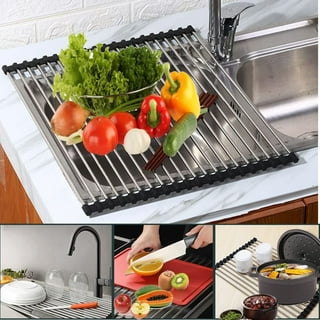 Sorbus Over the Sink Roll-Up Dish Drying Rack, Multipurpose Drying for ...
