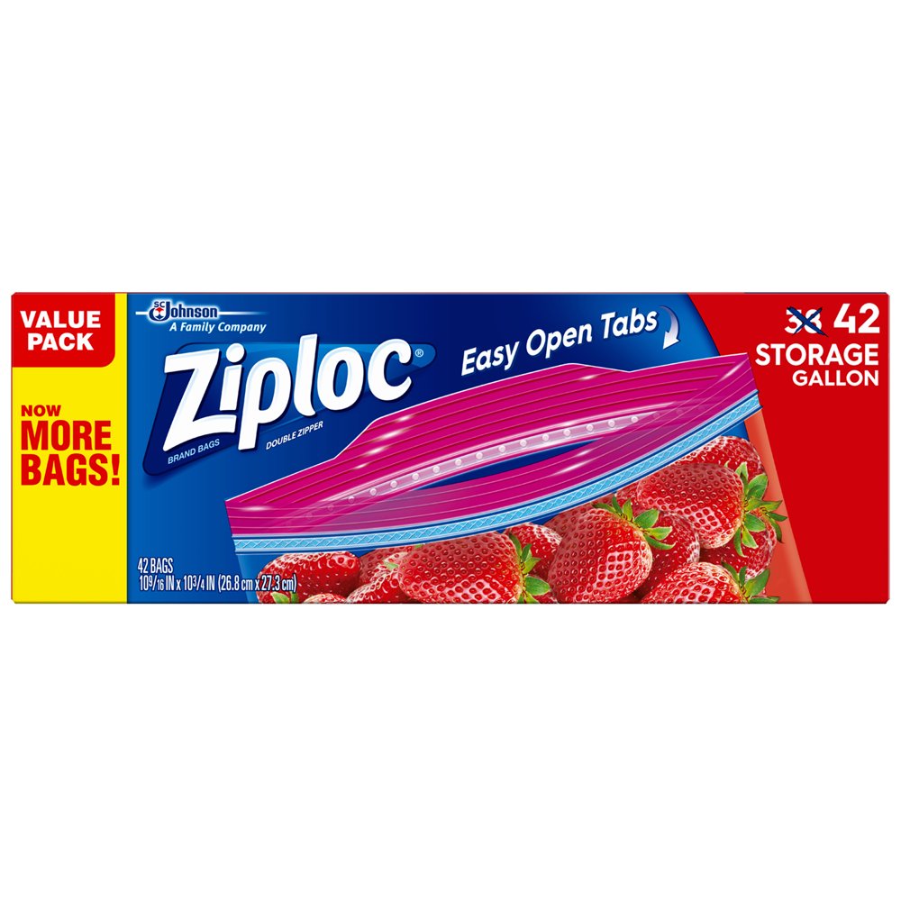 Ziploc Storage Gallon Bags 42ct - Walmart.com - Walmart.com